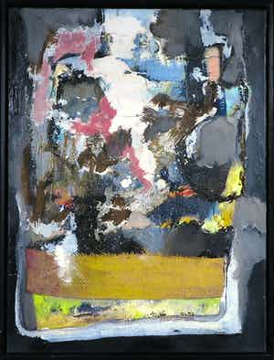 Frans Nicolai - Gemengde techniek op doek, Zonder titel - Ingelijst verkocht voor € 1!