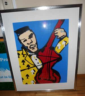 Herman Brood - Zeefdruk, titel. De Cello - ingelijst (Groot) verkocht voor € 375!