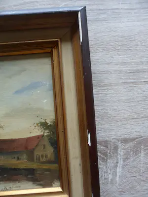 Niet of onleesbaar gesigneerd - 2 Olieverf schilderijtjes op paneel kopen? Bied vanaf 1!