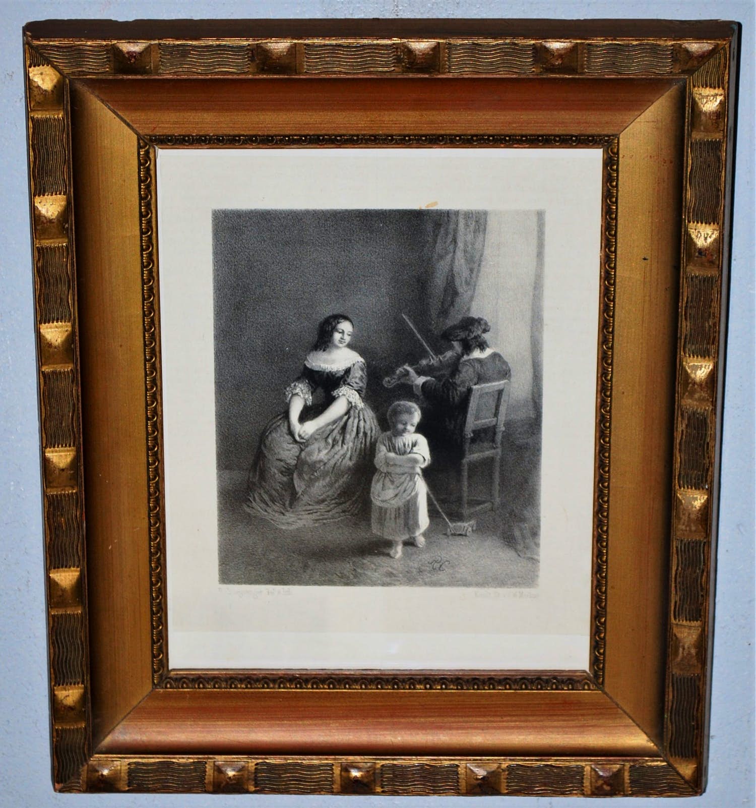 Reinier Craeyvanger - Familiescene met violist verkocht voor € 50!