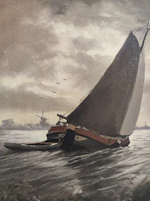 Willem Kroon - Plas met zeilschepen kopen? Bied vanaf 50!