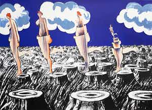 Hannes Postma - De tak die wij zagen, cassette met zes handgesigneerde litho’s verkocht voor € 250!