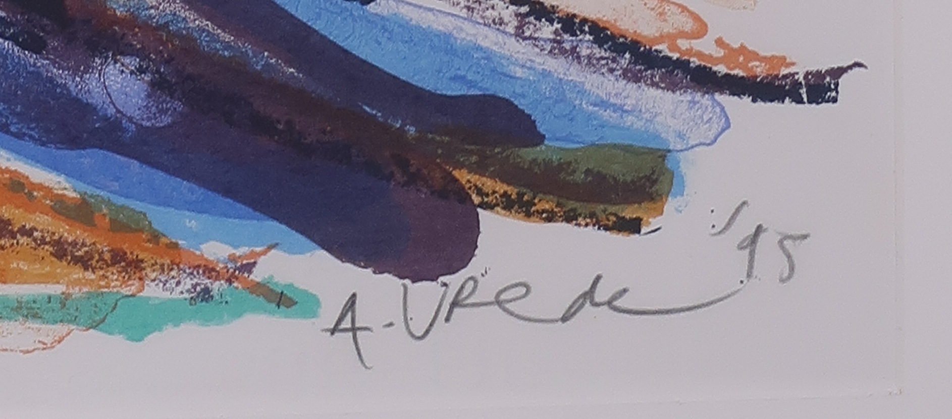 Anton Vrede - Zeefdruk, Zonder titel - Ingelijst kopen? Bied vanaf 20!