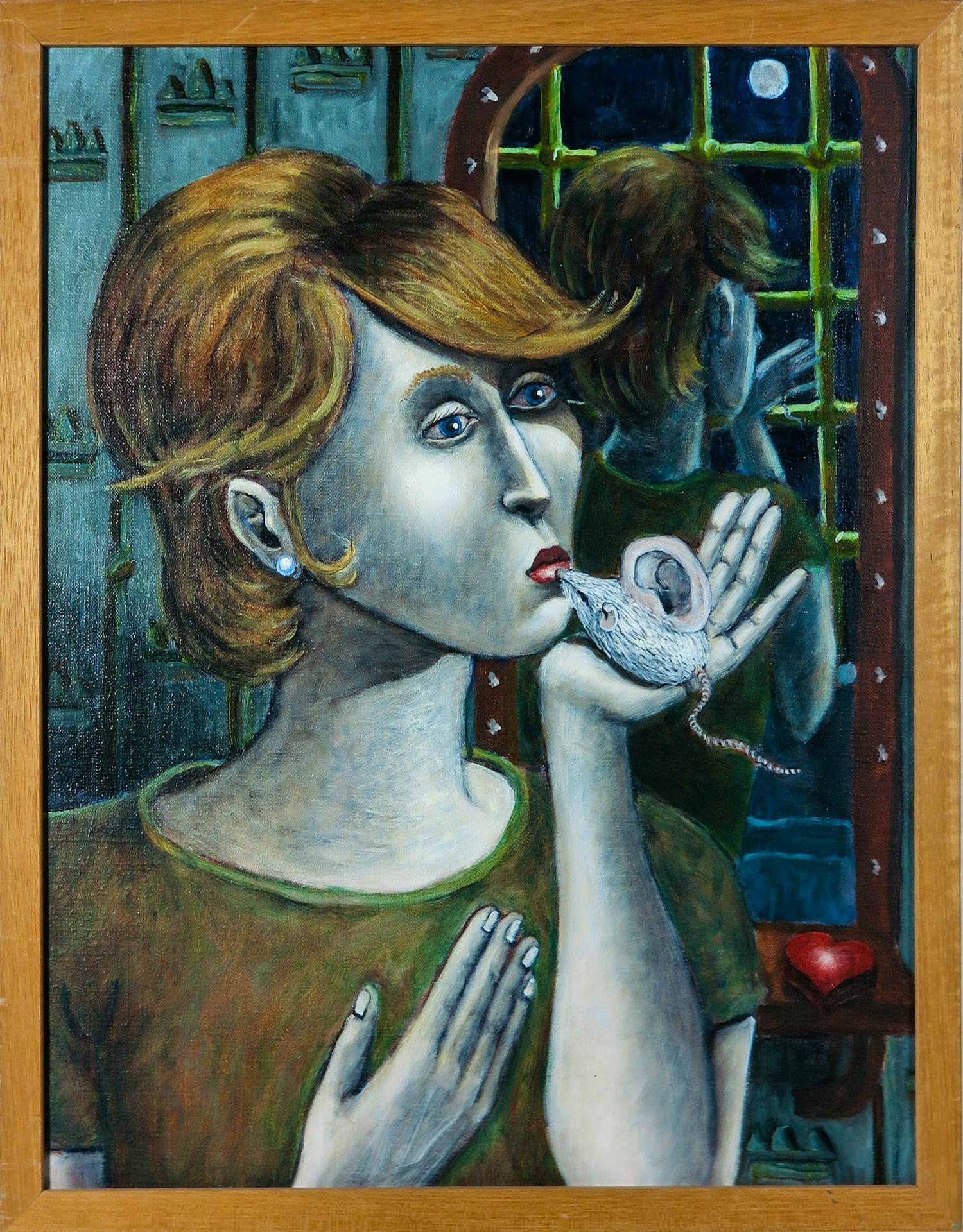 Frans Franciscus - Olieverf op doek, Fool Moon - Ingelijst kopen? Bied vanaf 400!