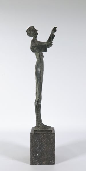 Margriet Barends - Lang en smal bronzen beeld van een dirigent kopen? Bied vanaf 350!