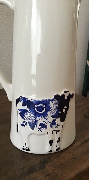 Henk Hofstra - Design melkkan, delftsblauw relief, Art Poetry &Design kopen? Bied vanaf 20!