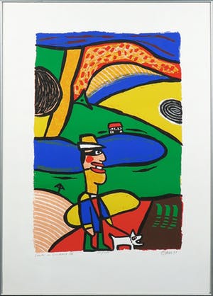 Clemens Briels - Zeefdruk, Lente in Limburg IV - Ingelijst kopen? Bied vanaf 90!