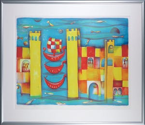 Marianne Aulman - Litho, Atlantis IV - Ingelijst (Groot) kopen? Bied vanaf 1!