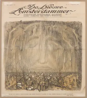 Jan Sluijters - Litho, De Nieuwe Amsterdammer, NO 32 7 augustus 1915 - Ingelijst kopen? Bied vanaf 1!