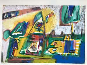 Geert Vrijdag - Gr Kleurenzeefdruk - TIGRIS verkocht voor € 135!