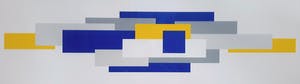 Joost Baljeu - Geometrisch abstracte compositie, zeefdruk (mooi ingelijst, groot!) kopen? Bied vanaf 995!
