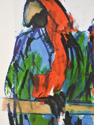 Ellen Meuwese - Papegaaien - Ingelijste zeefdruk kopen? Bied vanaf 1!