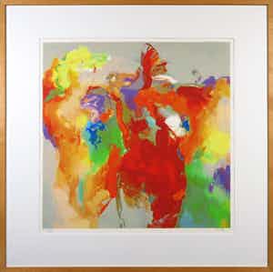 Peter Munnik - Zeefdruk, Zonder titel II - Ingelijst verkocht voor € 50!