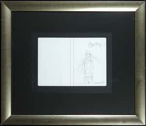 Joseph Beuys - Zeldzame granolitho, Zonder titel - Ingelijst verkocht voor € 1!