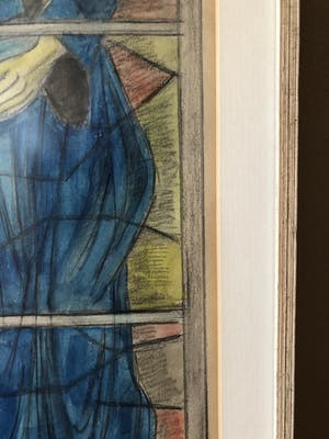 Niet of onleesbaar gesigneerd - Religieus figuur in glas-in-lood stijl kopen? Bied vanaf 1!