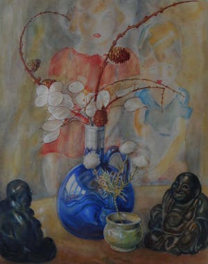 Karel van Seben - twee vrouwen en twee boedha's kopen? Bied vanaf 50!