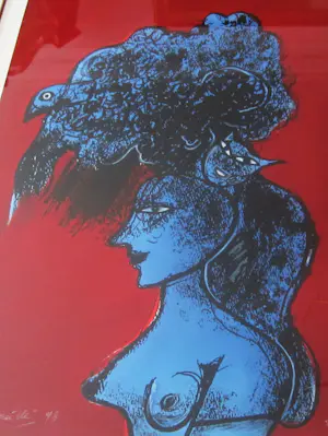 Corneille - Naakt met vogel en kat kopen? Bied vanaf 300!