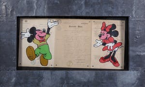 Jan Bollaert - Gemengde techniek op papier, Mickey & Minnie dancing - Ingelijst kopen? Bied vanaf 50!