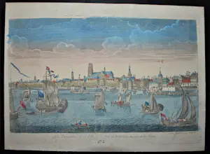 Jacques Chéreau - ets van Rotterdam ,1770 en verso een ets van Rome kopen? Bied vanaf 50!