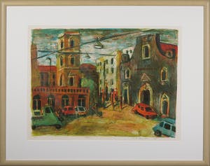 Jeroen Hermkens - Litho, Napels - Ingelijst kopen? Bied vanaf 50!