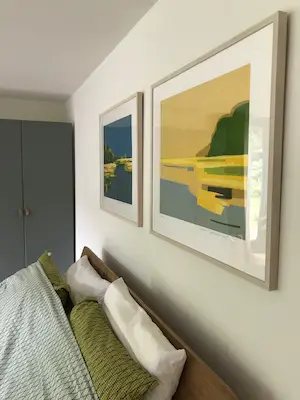 Frank Dekkers - houtsnede Ochtend in de uiterwaard (ingelijst) kopen? Bied vanaf 150!