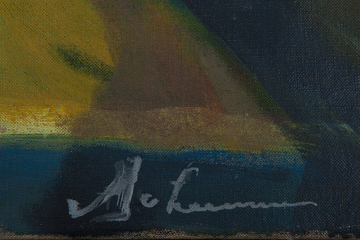 Dé van Leeuwen - Zonder titel - Acrylverf op doek - 1977 - gesigneerd kopen? Bied vanaf 15!