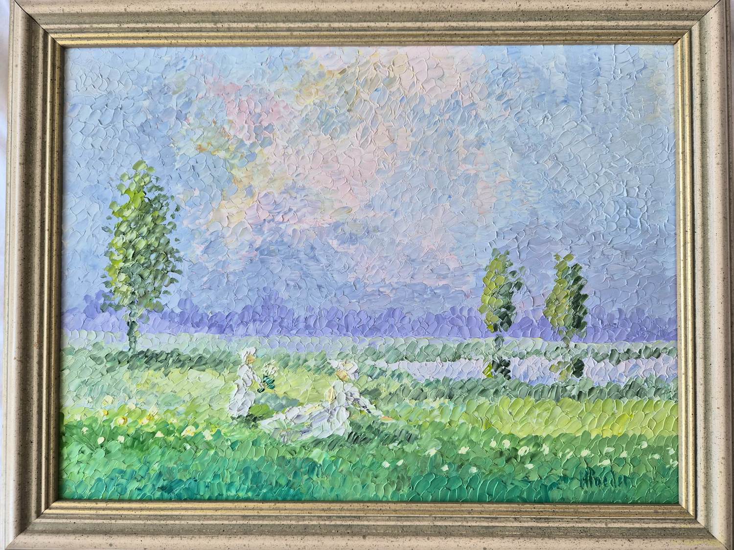 Henk Poeder - Romantisch landschap met twee vrouwen kopen? Bied vanaf 95!