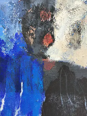 Ans Bakker - van der Pluijm - Groot Schilderij gemengde techniek, zonder titel, gesigneerd en ingelijst kopen? Bied vanaf 350!