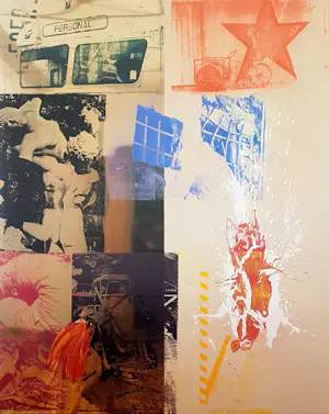 AcheterRobert Rauschenberg - nach 'Favor Rites', großer Farboffsetdruck (1994), drucksigniert? Enchérissez de 58!