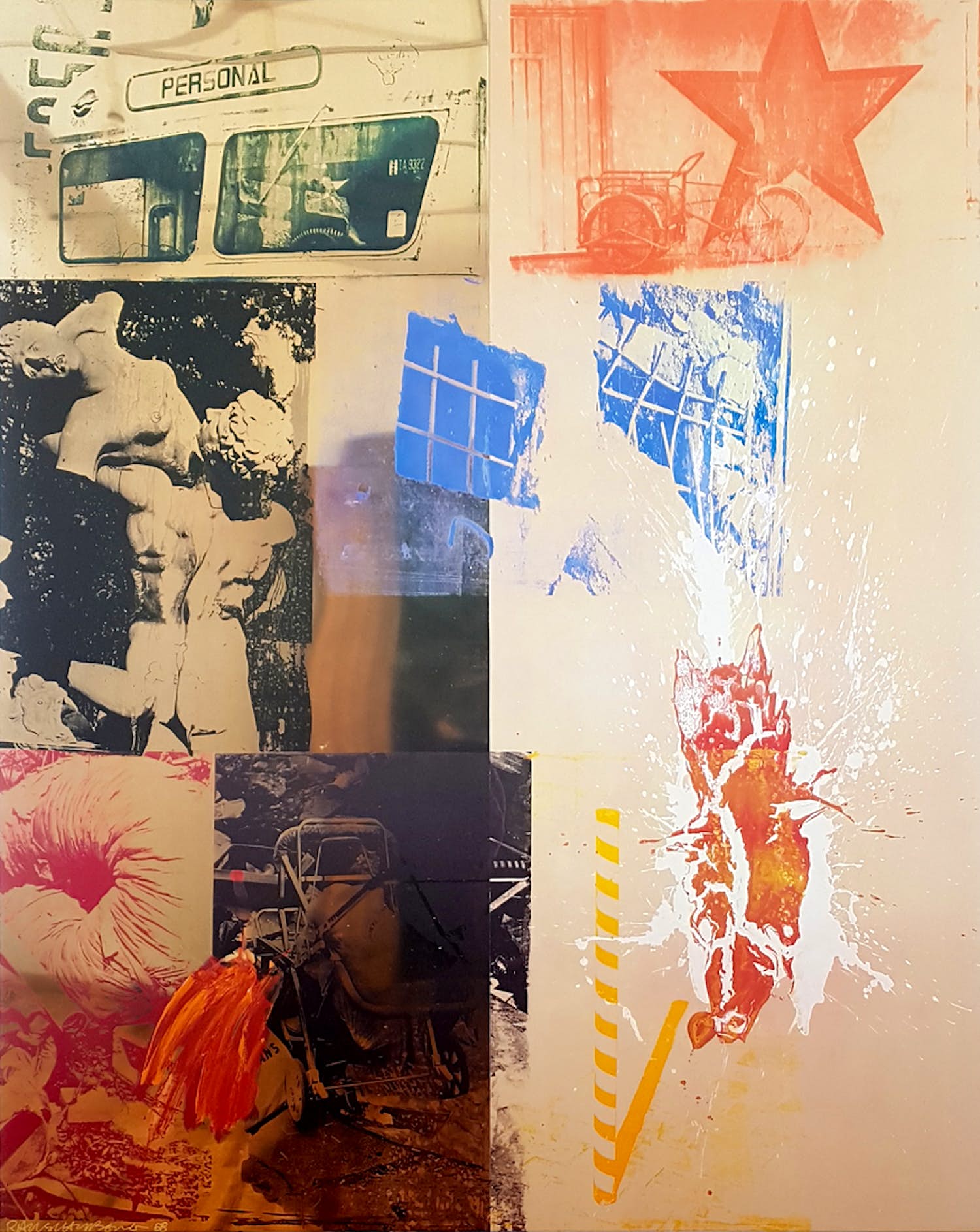 Robert Rauschenberg - nach 'Favor Rites', großer Farboffsetdruck (1994), drucksigniert verkocht voor € 58!