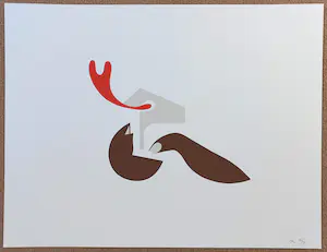 Tjeng Sit Oey - Abstracte compositie, zeefdruk kopen? Bied vanaf 45!