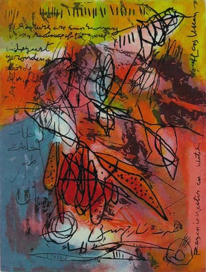 Mohamed Quraish - Zeefdruk, Sunswimming - Ingelijst kopen? Bied vanaf 20!