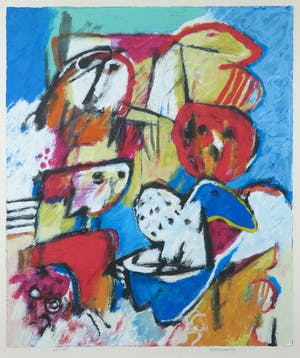 Jan Cobbaert - Zeefdruk, Zonder titel - Ingelijst (Groot) kopen? Bied vanaf 200!