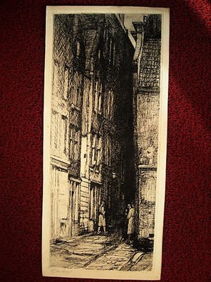 Albert Neuhuys - Langwerpige Ets uit 1935 "Prostituees aan de Schiedamschedijk Rotterdam" gesign. kopen? Bied vanaf 1!