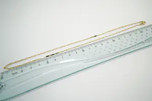 76 - Fijn & elegant 14Krt  geel gouden collier met geschakelde staafjes kopen? Bied vanaf 360!