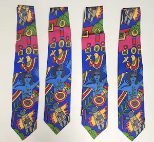 Corneille - Set van 4 stropdassen (unisex): vrouw en vogels, 1996 kopen? Bied vanaf 60!