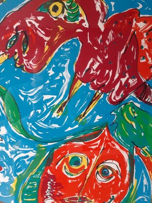 Carl-Henning Pedersen - litho, handgesigneerd, genummerd, oplage 150 stuks, ingelijst kopen? Bied vanaf 325!