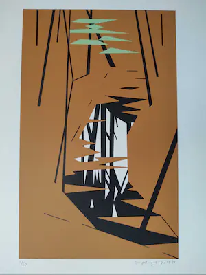 Hendrik Valk - Spiegeling in het bos kopen? Bied vanaf 125!