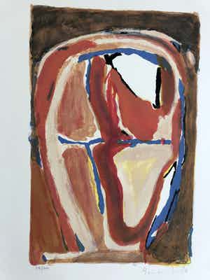 Bram van Velde - abstracte compositie verkocht voor € 245!