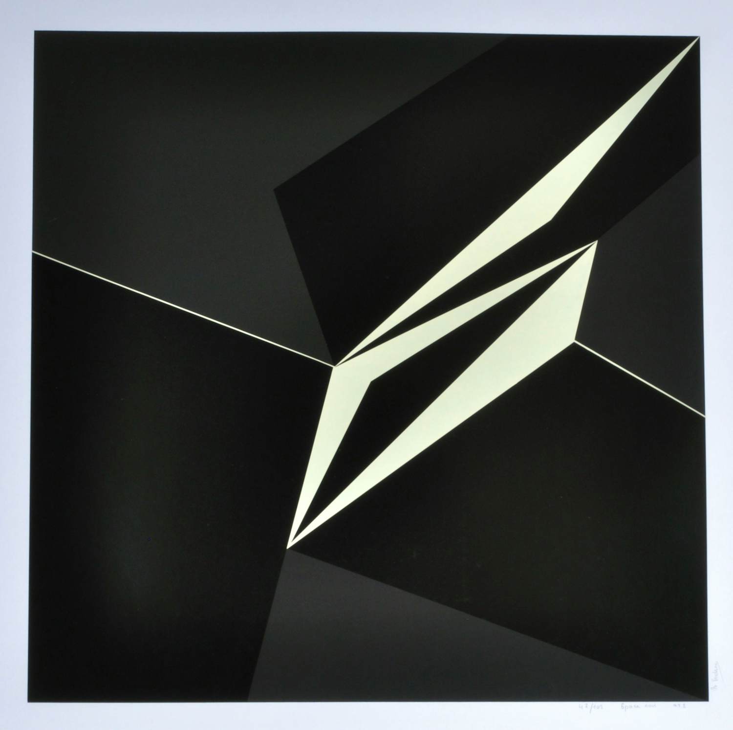 Marcel Henri Verdren - Espace noir no. 3 - Zeefdruk - Gesigneerd - 70x70 cm kopen? Bied vanaf 150!