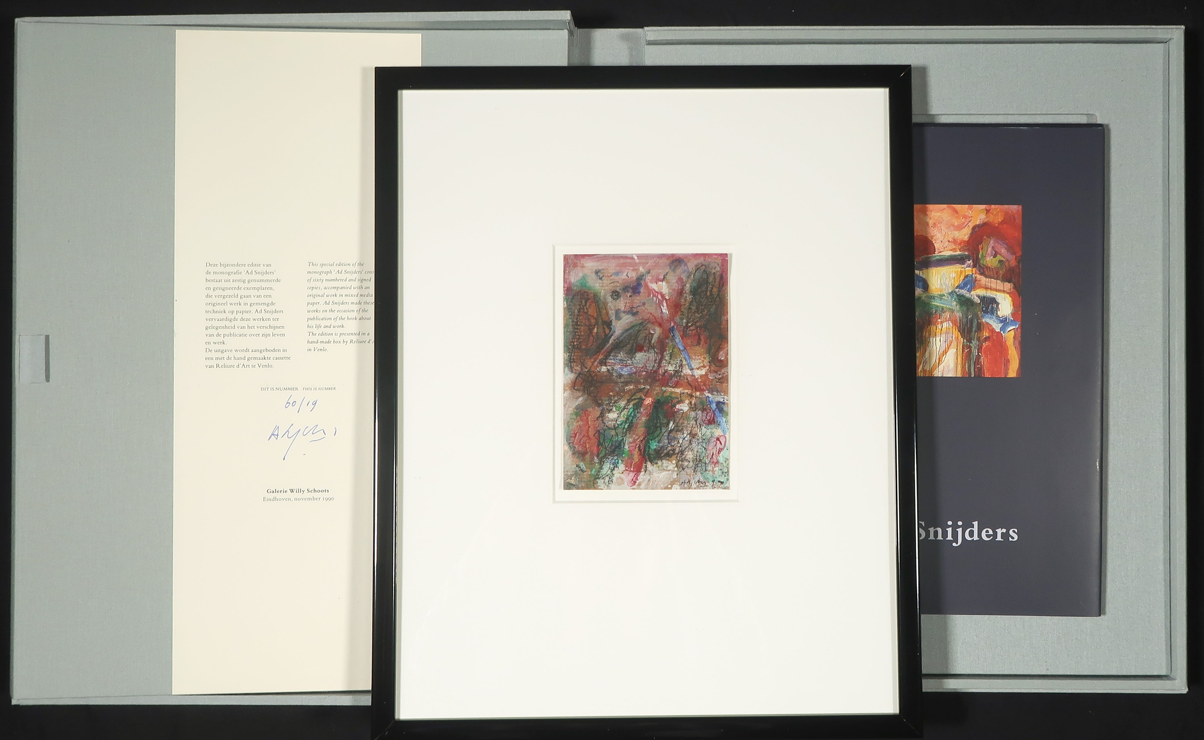 Ad Snijders - Bijzondere uitgave: Monografie + origineel werk in gemengde techniek verkocht voor € 40!