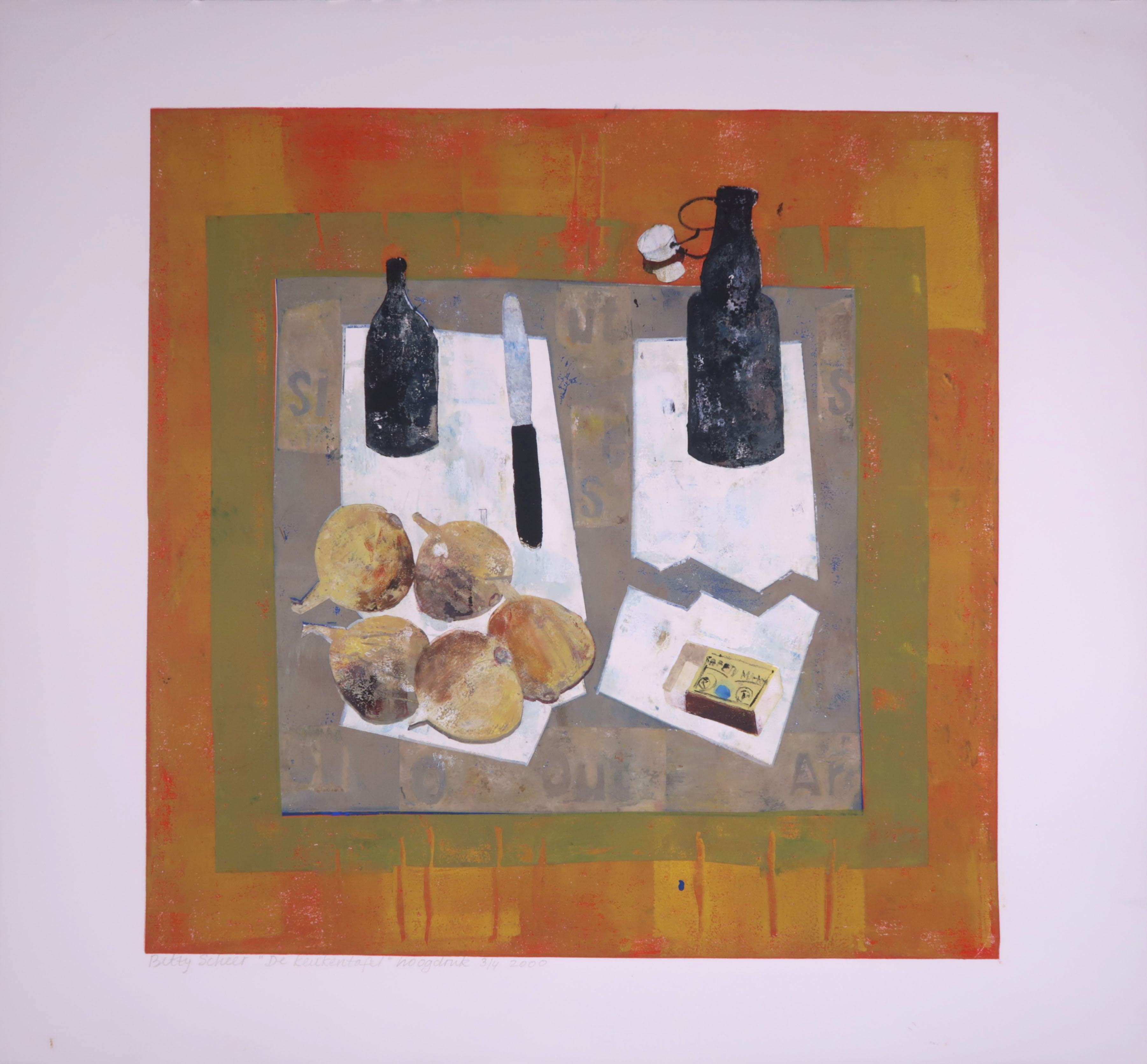 Betty Scheer - Zeefdruk, De Keukentafel kopen? Bied vanaf 35!