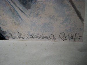 Gijs Stuyling - "voor Aatje Veldhoen" Groot gesigneerd Litho "Samen" kopen? Bied vanaf 20!