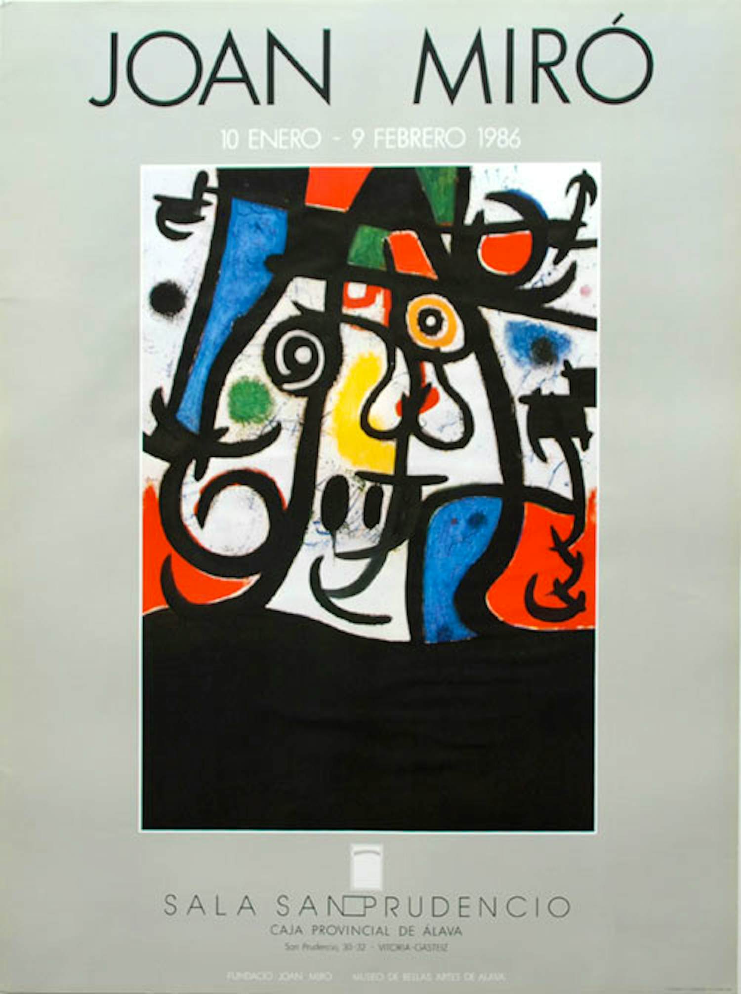 Joan Miro - Kleurenoffset-litho. Affiche: SALA SAN PRUDENCIO uit 1986 kopen? Bied vanaf 55!