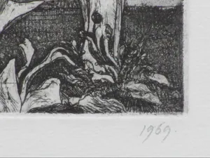 Fer Hakkaart - Koppel in roeibootje - Ets kopen? Bied vanaf 80!