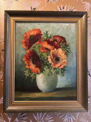 Tilly Moes - Bloemen in vaas (in nieuwe lijst) kopen? Bied vanaf 180!