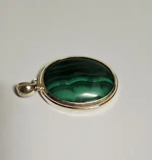 Nieuwe Zilveren Hanger met Malachiet kopen? Bied vanaf 55!