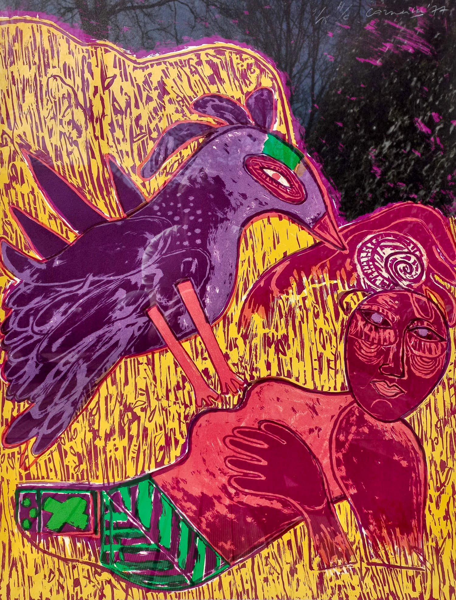 Corneille - Délire et foisonnement, litho (mooi ingelijst, groot) kopen? Bied vanaf 395!