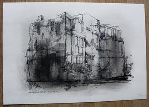Dirkje Kuik - Inkttekening: ABC straat Utrecht kopen? Bied vanaf 225!
