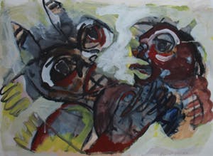 John Lie a Fo - Acryl op papier - 1987 kopen? Bied vanaf 275!